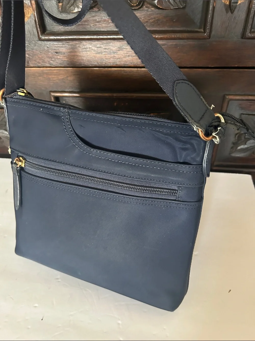 RADLEY LONDON Navy Nylon Crossbody Bag with Adjustable Strap